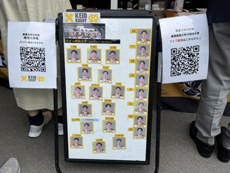 大学ラグビー　早稲田大学vs帝京大学